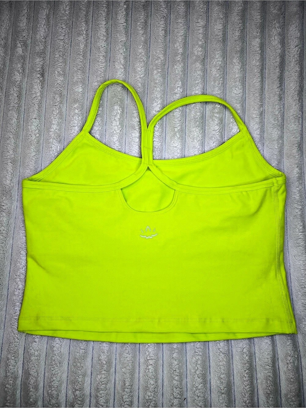 Beyond Yoga Spacedye Slim Racerback Cropped Tank Green Large